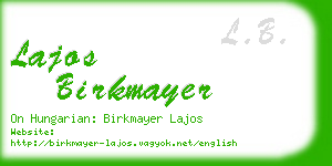 lajos birkmayer business card